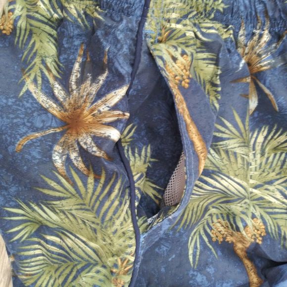 Bungalow Joe Mens Swim Shorts Size XL Tropical Mesh Lined Pockets - Picture 7 of 7